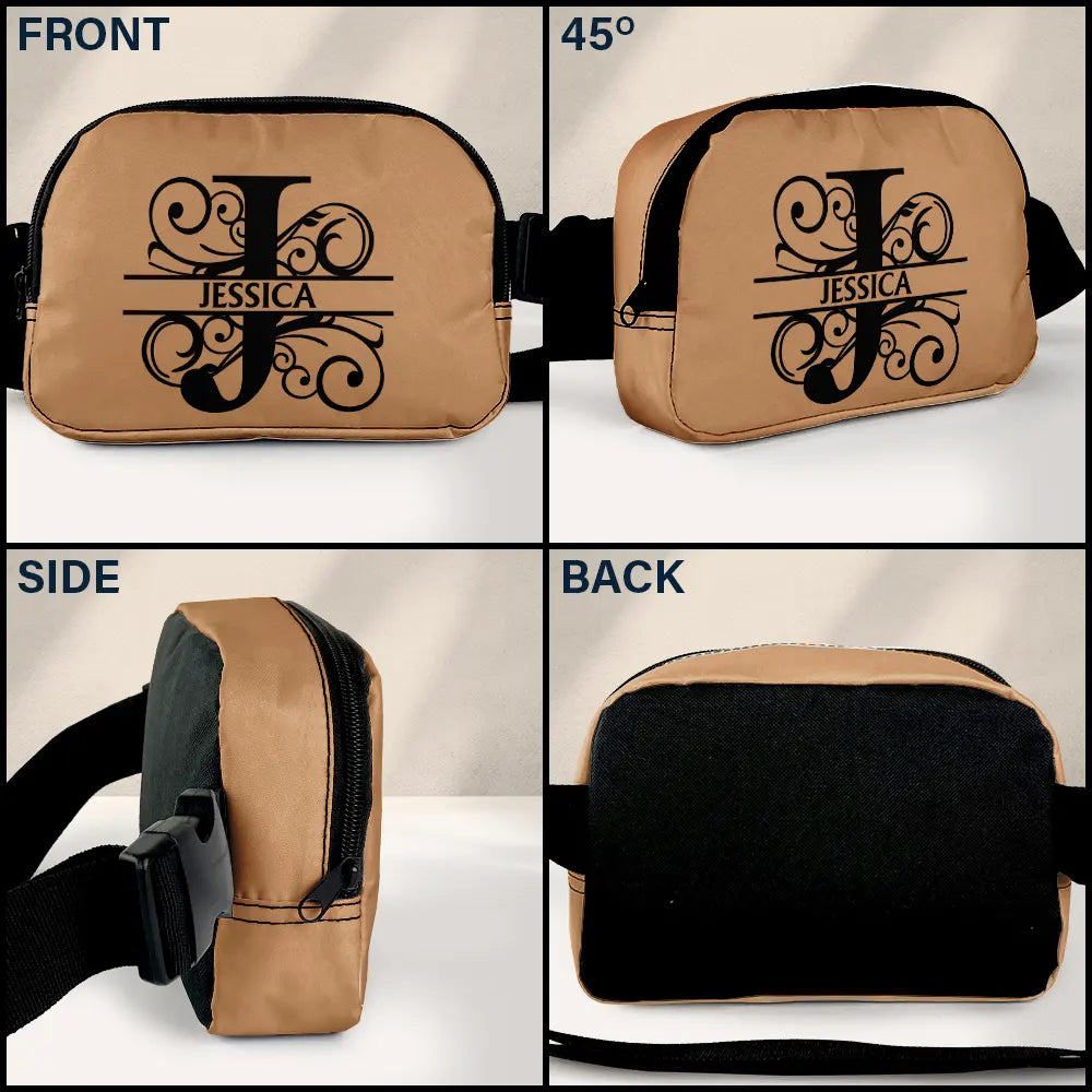 Travel,Gift For Yourself,Gift For Women,Gift For Men - Monogram Name - Personalized Crossbody Belt Bag