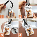 Dog Lovers, Pet Lovers, Travel - Property Of My Human 3D Effect Dogs - Personalized Luggage Tag