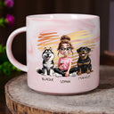 Dog Lovers, Dog Mom, Gift For Yourself, Gift For Women, Happy - Best Dog Mom Ever 3D Effect - Personalized Marble Mug