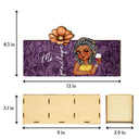 Teacher,Gift For Yourself,Gift For Women - Teacher Birth Flower Bloom Where You're Planted Woman - Personalized Wooden Pen Pencil Holder