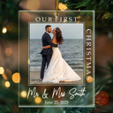 Custom Photo,Christmas,Gift For Couples,Family,New baby,Love - Custom Photo First Christmas Together - Personalized Custom Shaped Acrylic Ornament