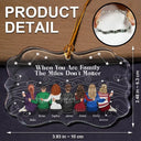 Christmas,Long Distance,Gift For Sisters,Gift For Bestie,Happy - When You Are Family The Miles Don't Matter - Personalized Medallion Glass Ornament