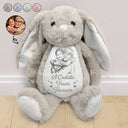 Easter,Gift For Kids,Parents,Love,Memorial - Custom Photo Pencil Sketch A Cuddle From Heaven Memorial - Personalized Soft Toy Bunny