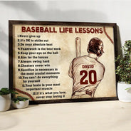 Custom Photo,Baseball,Gift For Yourself,Happy,Photo - Pencil Sketch - Custom Photo Pencil Sketch Baseball Life Lesson Baseball Lovers - Personalized Poster