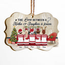 The Love Between - Gift For Mother And Daughters - Personalized Custom Wooden Ornament, Aluminum Ornament