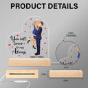 Kissing Couple I Love You - Anniversary, Birthday Gift For Spouse, Lover, Husband, Wife, Boyfriend, Girlfriend, Married Couples - Personalized Custom 3D Led Light Wooden Base