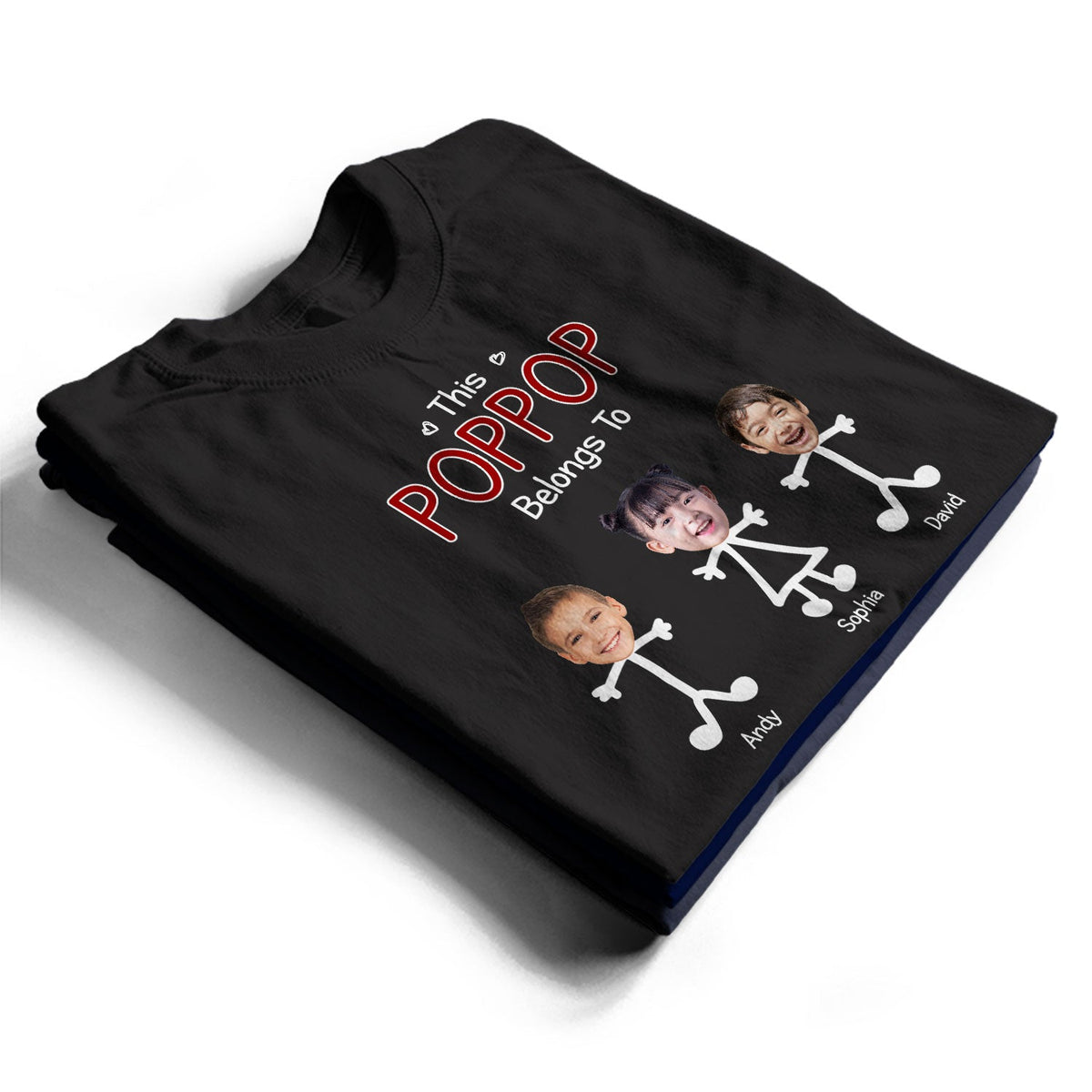 Custom Photo This Dad Grandpa Belongs To Kids - Birthday, Loving Gift For Daddy, Father, Grandfather, Husband - Personalized Custom T Shirt
