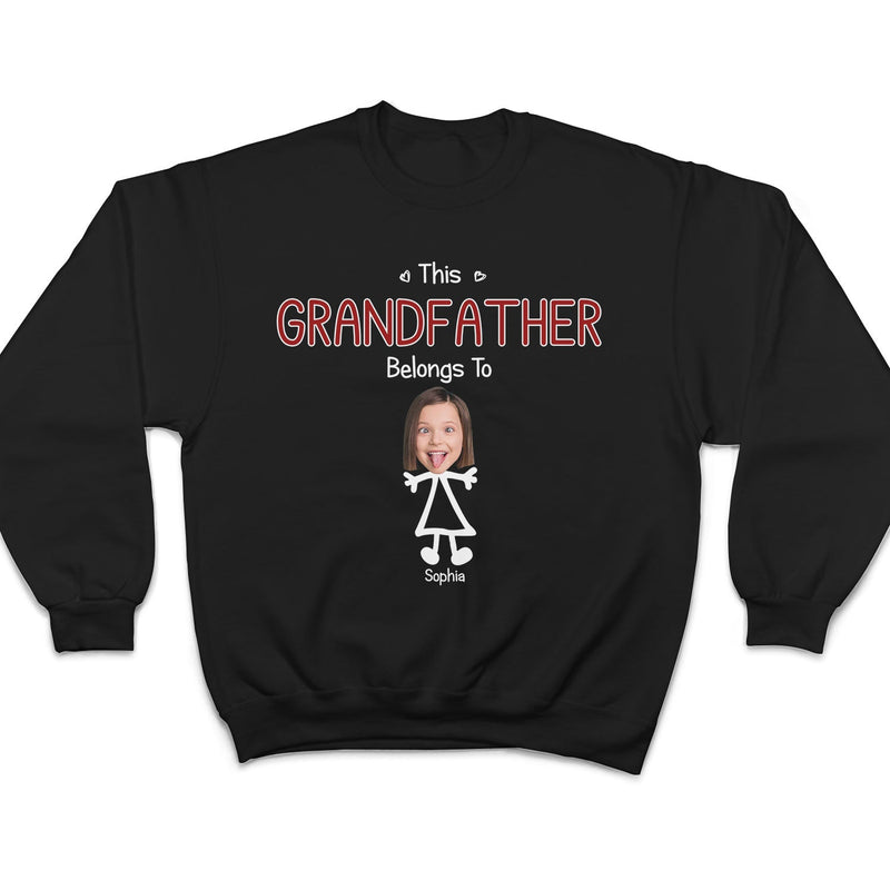 Custom Photo This Dad Grandpa Belongs To Kids - Birthday, Loving Gift For Daddy, Father, Grandfather, Husband - Personalized Custom T Shirt