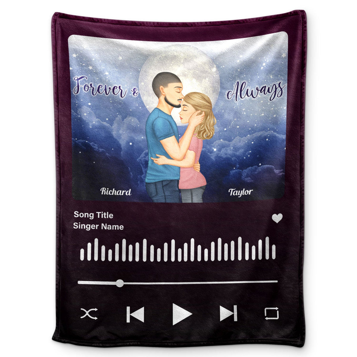 Forever & Always No Returns Or Refunds - Gift For Couples - Personalized Fleece Blanket