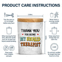 Thank You For Being My Unpaid Therapist - Gift For BFF Best Friends, Besties, Siblings, Brothers, Sisters - Personalized Scented Candle With Wooden Lid