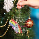 Custom Photo Dog Cat At The Rainbow Bridge - Christmas Keepsake, Memorial Gift For Pet Lovers - Personalized Custom Shaped Acrylic Ornament