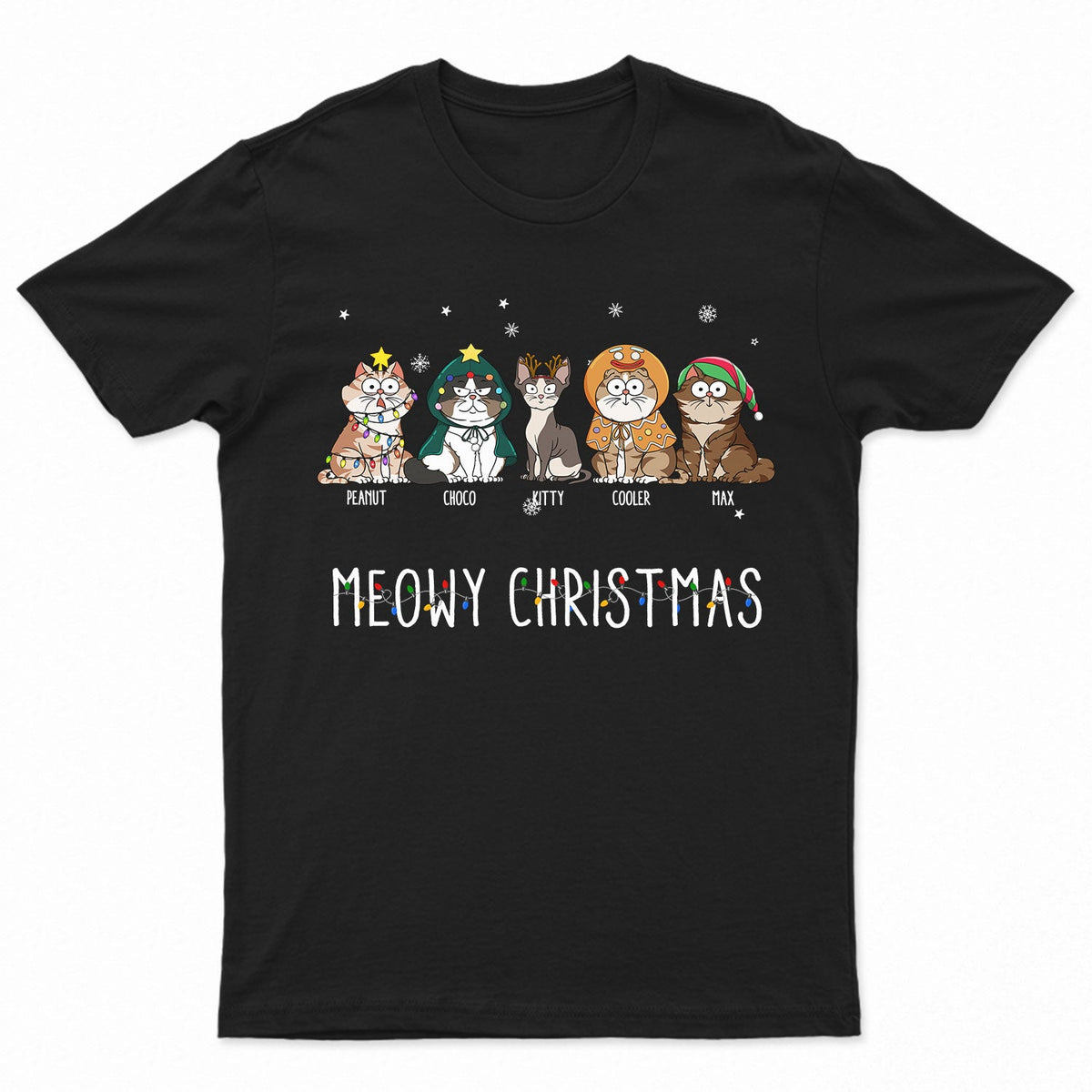 Meowy Christmas Funny Cartoon Cats - Gift For Cat Lovers - Personalized Sweatshirt