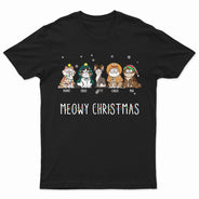Meowy Christmas Funny Cartoon Cats - Gift For Cat Lovers - Personalized Sweatshirt