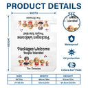 Christmas, Family, Funny - Packages Welcome People Tolerated - Personalized Mailbox Cover