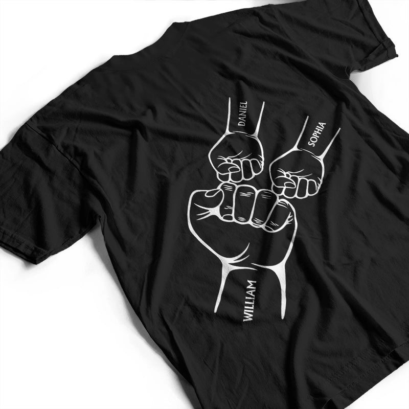 Gift For Father,Gift For Grandpa,Top Market,Non-Eng,Icon,Proud - Papa Dad Cross Arrows Hand Punch - Personalized T Shirt