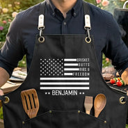 Gift For Husband,Gift For Boyfriend,Gift For Men,Gift For Uncle,Gift For Grandpa,Gift For Father,Grilling,Independence Day,Special Font,Humorous - Patriotic BBQ Grill Master - Personalized Embroidered Apron