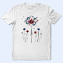 America 250th,Independence Day,Gift For Yourself,Proud,Icon - Patriotic Birth Flower 250 Years Of Freedom - Personalized T Shirt