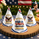 America 250th,Independence Day,Family,Proud,Icon - Patriotic Eagle 250 Years Of Freedom 3D Effect - Personalized Party Hats