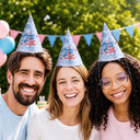 America 250th,Independence Day,Family,Proud,Custom Text - Patriotic Thank You For Celebrating With Us - Personalized Party Hats