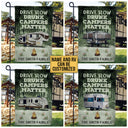 Personalized Camping Forest Drunk Camper Matter Custom RV Customized Flag