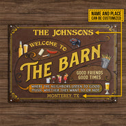 Personalized Barn Listen To The Good Music Custom Classic Metal Signs