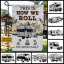Personalized Camping Map How We Roll Customized Flag