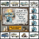 Personalized Camping RV Old Couple Hold Your Hand Skin Custom Poster