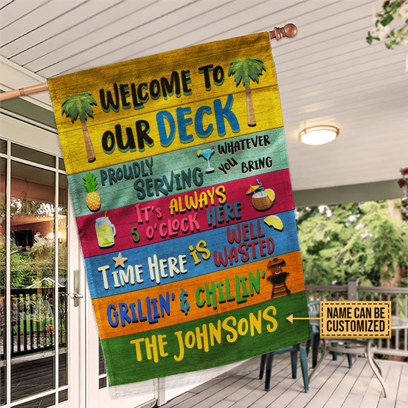 Personalized Deck Grillin And Chillin Custom Flag