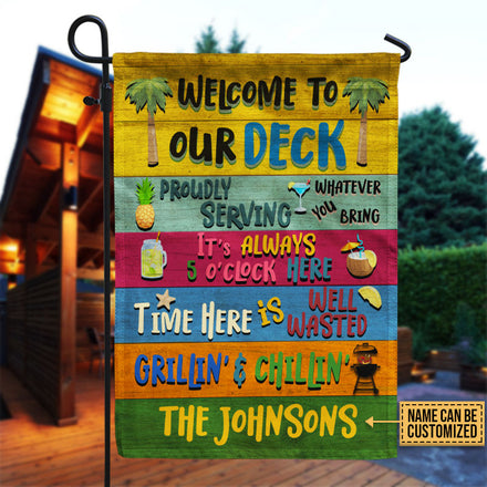 Personalized Deck Grillin And Chillin Custom Flag