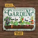 Personalized Garden Vegetables Customized Classic Metal Signs