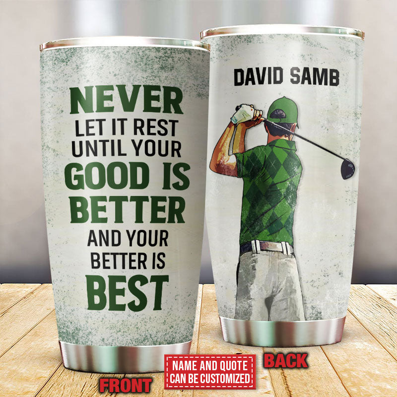 Personalized Golf Golfer Custom Quotes Customized Tumbler