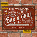 Personalized Grilling Proudly Serving Whatever You Bring Color Customized Classic Metal Signs
