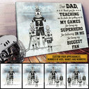 Personalized Hockey Dad And Child Thank You Custom Canvas