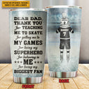 Personalized Hockey Dad And Child Thank You Custom Tumbler