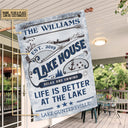 Personalized Lake House Life Is Better Custom Flag