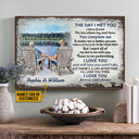 Personalized Lake Old Couple The Day I Met Custom Poster