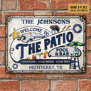 Personalized Patio Pool Good Friends Good Times Custom Classic Metal Signs