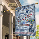 Personalized Pool Bar & Grill Stars & Stripes Custom Flag
