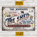 Personalized Shed Grilling Stars & Stripes Listen To The Good Music Custom Classic Metal Signs