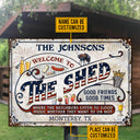 Personalized Shed Grilling Stars & Stripes Listen To The Good Music Custom Classic Metal Signs