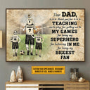 Personalized Soccer Dad And Child Thank You Custom Kids Custom Poster