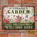 Personalized Garden Pollinators Welcome Here Customized Classic Metal Signs
