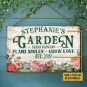 Personalized Gardening Grow Love Customized Wood Rectangle Sign