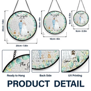 Pet Couple,Love - Pet Couple Wedding - Personalized Stained Glass Window Hanging Suncatcher