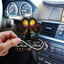 Memorial, Pet Lovers, Pet Mom, Pet Dad, Sad - Pet Forever In My Heart Always Loved - Personalized Custom Shaped Car Visor Clip