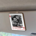 Gift For Couples,Gift For Husband,Gift For Wife,Gift For Boyfriend,Gift For Girlfriend,LGBT,Love,French - Photo Personnalisée Carte À Jouer Conduis Prudemment - Clip De Pare-Soleil De Voiture À Forme Spéciale Personnalisé