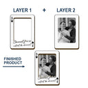 Gift For Couples,Gift For Husband,Gift For Wife,Gift For Boyfriend,Gift For Girlfriend,LGBT,Love,French - Photo Personnalisée Carte À Jouer Conduis Prudemment - Clip De Pare-Soleil De Voiture À Forme Spéciale Personnalisé