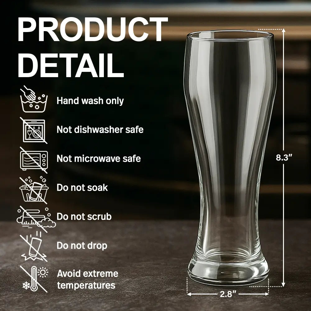 Funny, Retirement, Parents, Gift For Yourself, Gift For Women, Gift For Men, Gift For Grandparents, Gifts For Colleagues - Oops I Mean Happy Retirement - Personalized Pilsner Glass