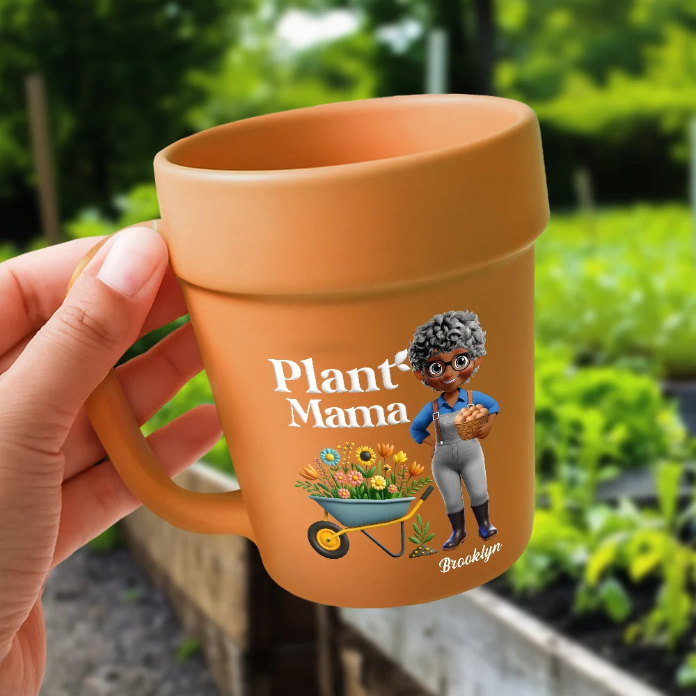 Gardening,Gift For Women,Happy,Gift For Yourself,Gift For Mother,Gift For Grandma - Plant Lady - Personalized Plant Pot Ceramic Mug