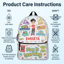 Gift For Kids, Back To School - Play Is Learning - Personalized Canvas Backpack